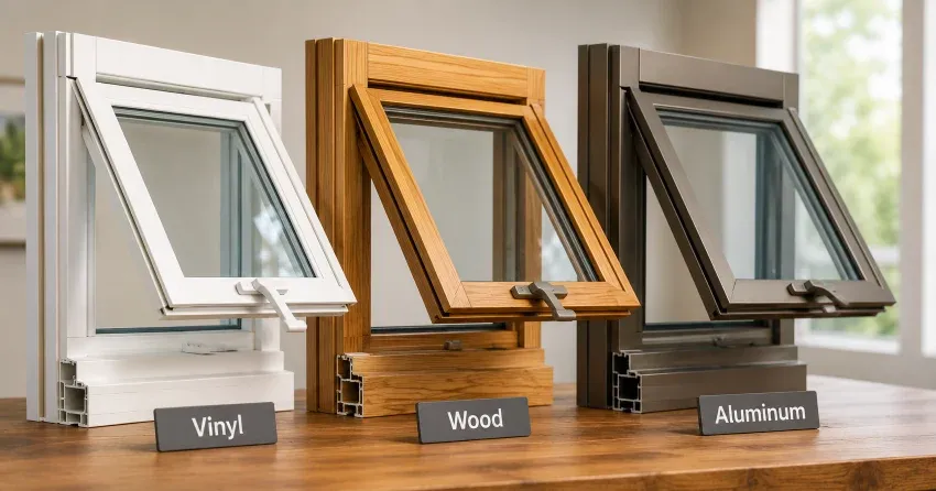 awning window open with rain deflecting off the sash in Nobleton Lakes, Nobleton