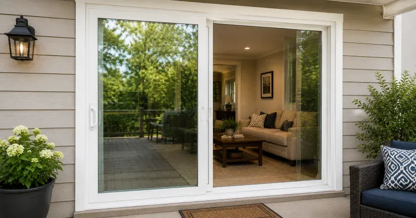new patio door replacement installed in Nobleton Lakes, Nobleton home